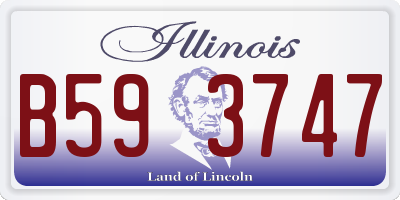 IL license plate B593747