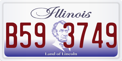 IL license plate B593749