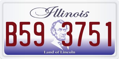 IL license plate B593751