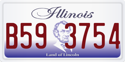 IL license plate B593754