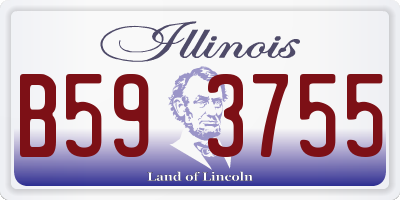 IL license plate B593755