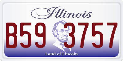 IL license plate B593757