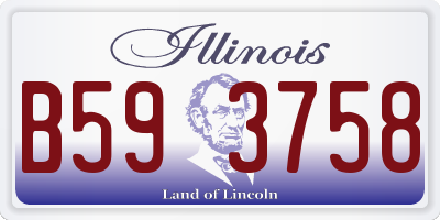 IL license plate B593758