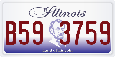 IL license plate B593759