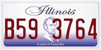 IL license plate B593764