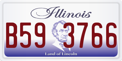 IL license plate B593766