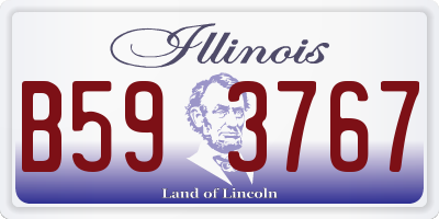 IL license plate B593767