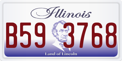 IL license plate B593768