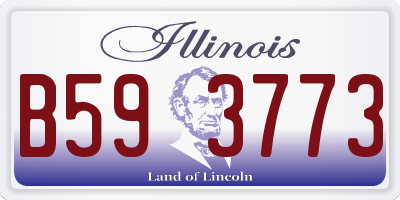 IL license plate B593773