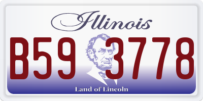 IL license plate B593778