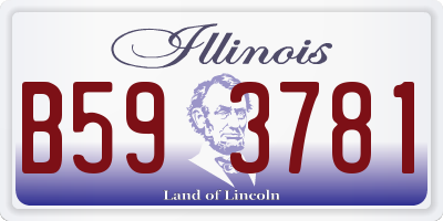IL license plate B593781