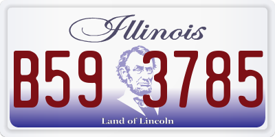 IL license plate B593785