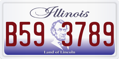 IL license plate B593789