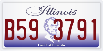 IL license plate B593791