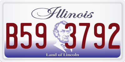 IL license plate B593792