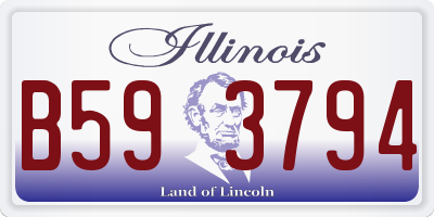 IL license plate B593794