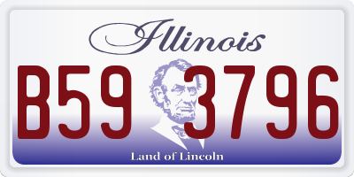 IL license plate B593796