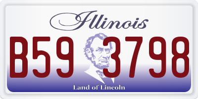 IL license plate B593798