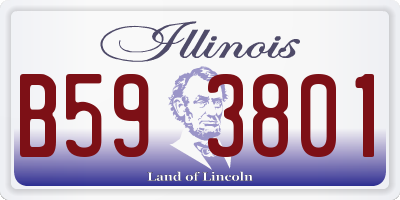 IL license plate B593801