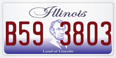 IL license plate B593803