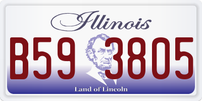 IL license plate B593805