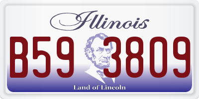 IL license plate B593809