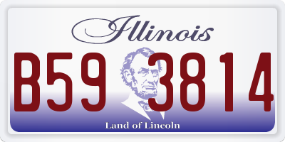 IL license plate B593814