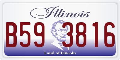 IL license plate B593816