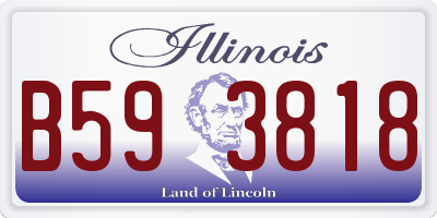 IL license plate B593818
