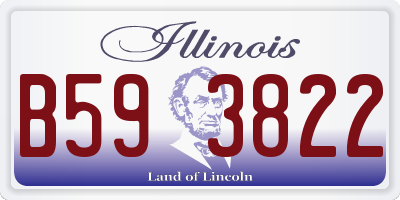 IL license plate B593822