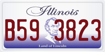 IL license plate B593823