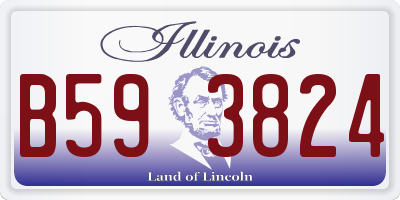 IL license plate B593824