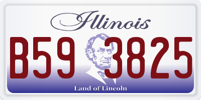 IL license plate B593825