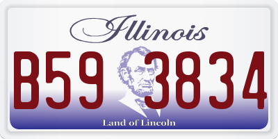 IL license plate B593834