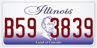 IL license plate B593839