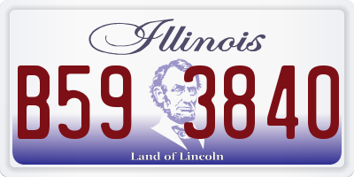 IL license plate B593840