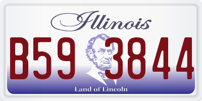 IL license plate B593844