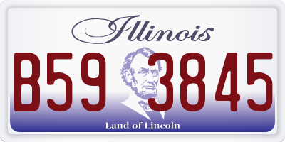 IL license plate B593845