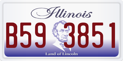 IL license plate B593851