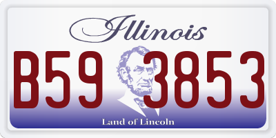 IL license plate B593853