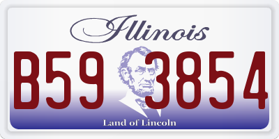 IL license plate B593854