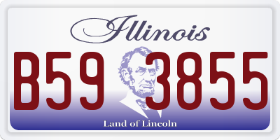 IL license plate B593855
