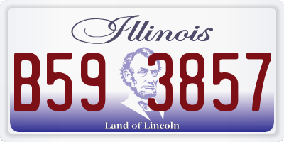 IL license plate B593857