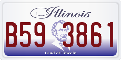 IL license plate B593861