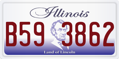 IL license plate B593862