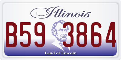 IL license plate B593864