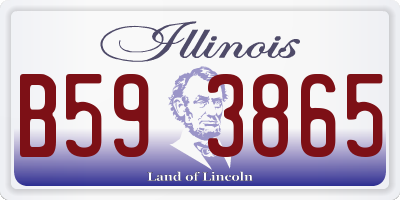IL license plate B593865