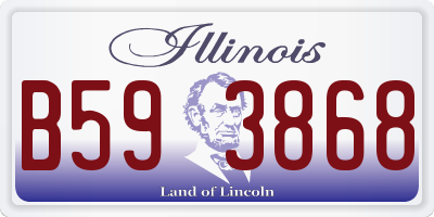 IL license plate B593868