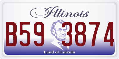 IL license plate B593874