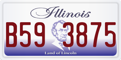 IL license plate B593875